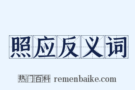 照应反义词是什么意思的图片